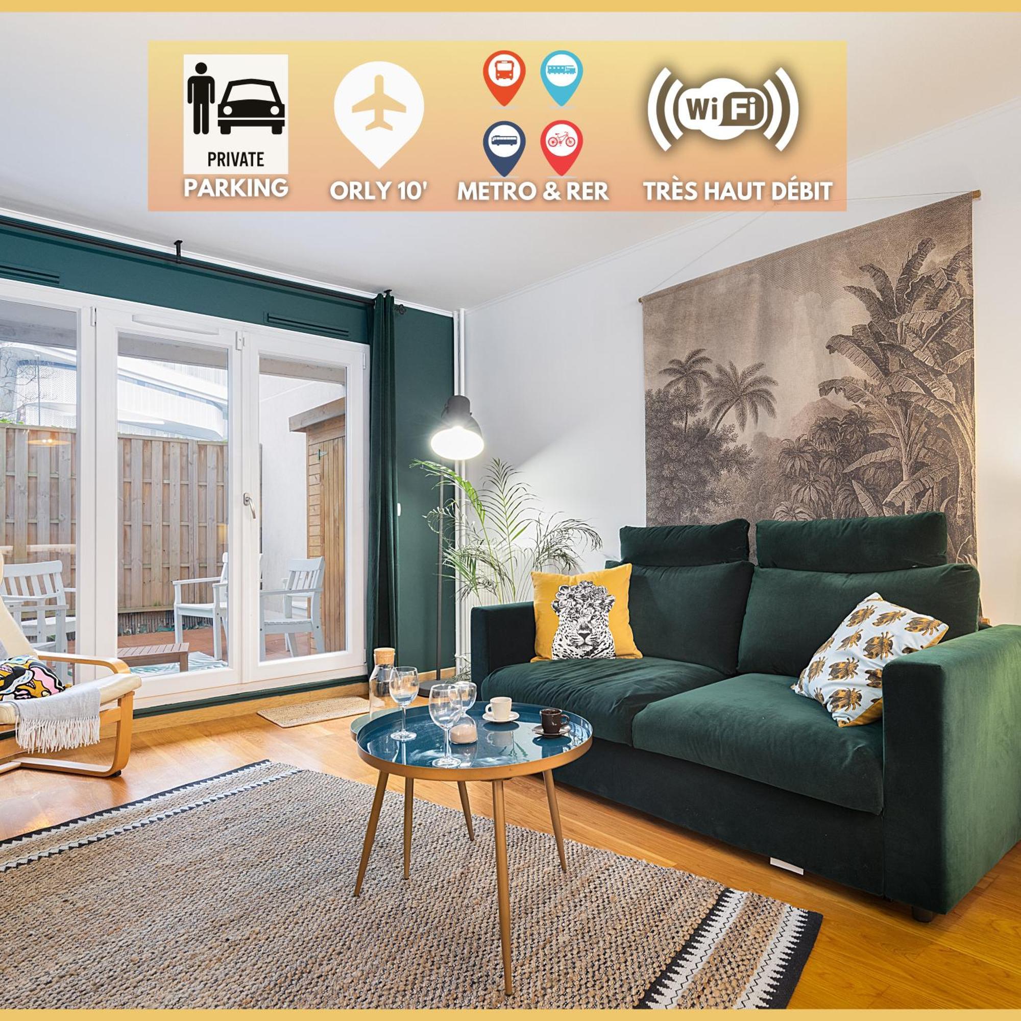 Cosy'N Paris - Parking Secure - Metro 14 - Wifi - Terrace - Premium Bedding Apartamento Gentilly Exterior foto